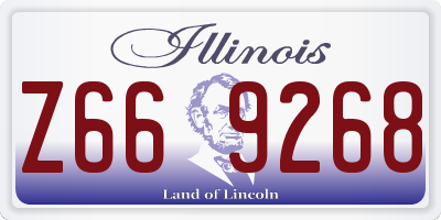 IL license plate Z669268