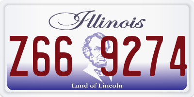 IL license plate Z669274