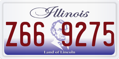 IL license plate Z669275