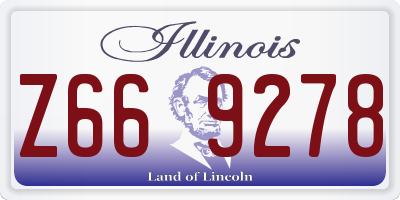 IL license plate Z669278