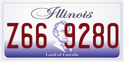 IL license plate Z669280