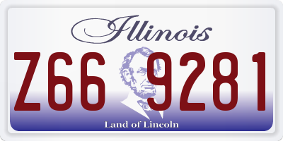 IL license plate Z669281