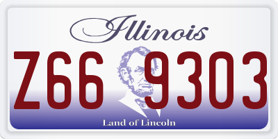 IL license plate Z669303