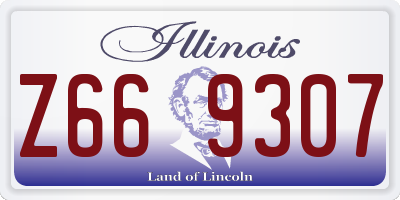 IL license plate Z669307