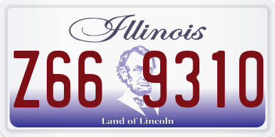 IL license plate Z669310