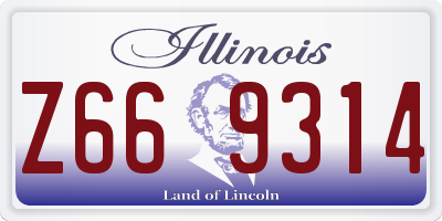 IL license plate Z669314