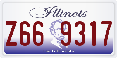 IL license plate Z669317