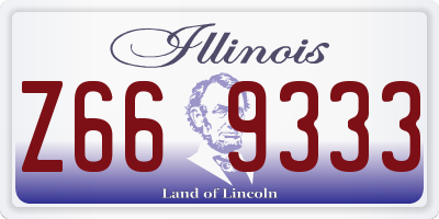 IL license plate Z669333