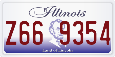 IL license plate Z669354