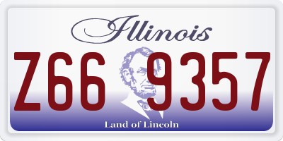 IL license plate Z669357