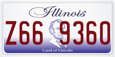 IL license plate Z669360