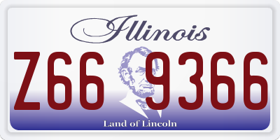 IL license plate Z669366