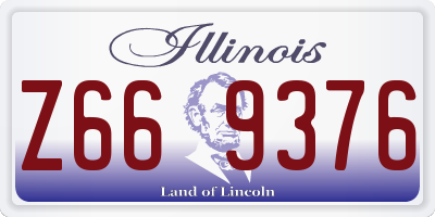 IL license plate Z669376