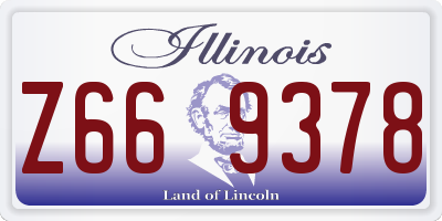 IL license plate Z669378