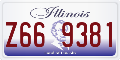 IL license plate Z669381