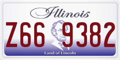 IL license plate Z669382