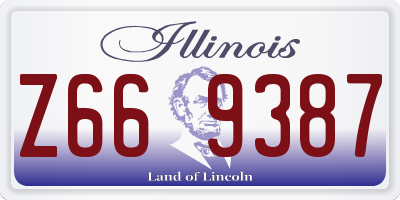 IL license plate Z669387