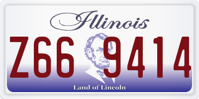 IL license plate Z669414