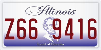 IL license plate Z669416