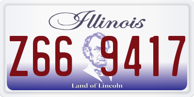 IL license plate Z669417