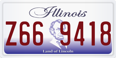 IL license plate Z669418