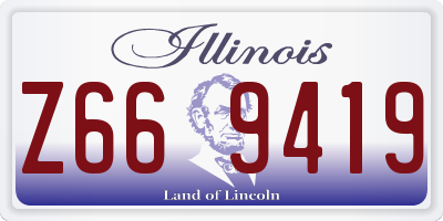 IL license plate Z669419