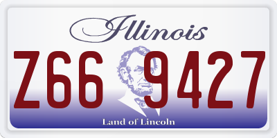 IL license plate Z669427