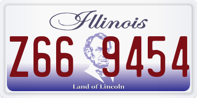 IL license plate Z669454