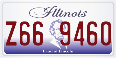 IL license plate Z669460