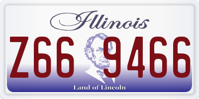 IL license plate Z669466
