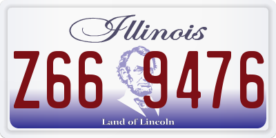 IL license plate Z669476