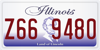 IL license plate Z669480