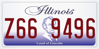 IL license plate Z669496