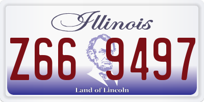 IL license plate Z669497