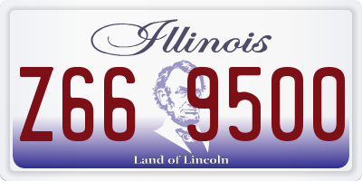 IL license plate Z669500