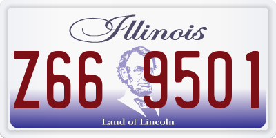 IL license plate Z669501