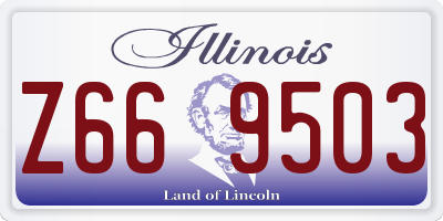 IL license plate Z669503
