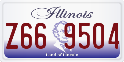 IL license plate Z669504