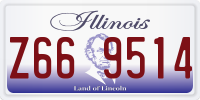 IL license plate Z669514