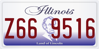 IL license plate Z669516