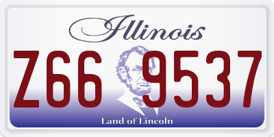 IL license plate Z669537