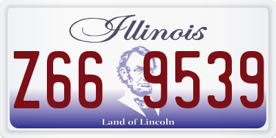 IL license plate Z669539