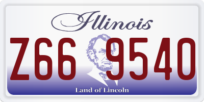 IL license plate Z669540