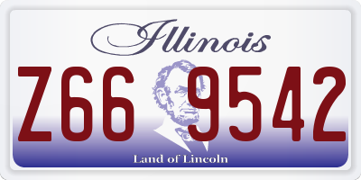 IL license plate Z669542