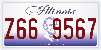 IL license plate Z669567