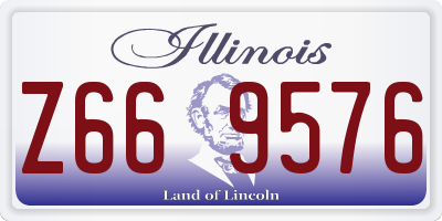 IL license plate Z669576
