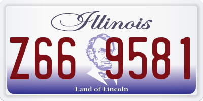 IL license plate Z669581