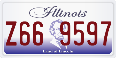 IL license plate Z669597