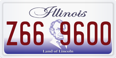 IL license plate Z669600