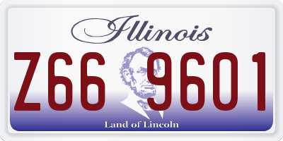 IL license plate Z669601